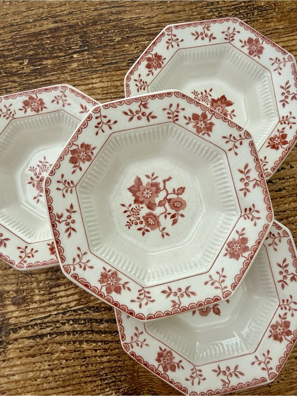 S4 | VTG Ironstone Berry Bowls-Bittersweet Pattern